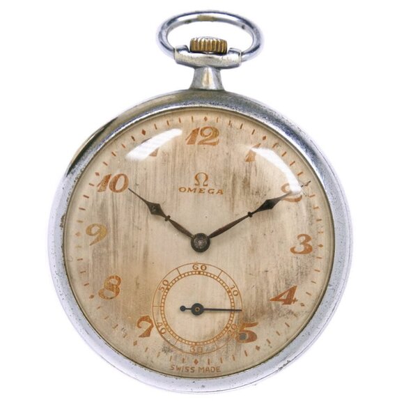 OMEGA ※As-Is Item Pocket watch goldDial Stainless Steel Hand Winding Sma